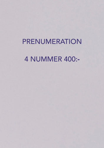 Prenumeration 4 nr